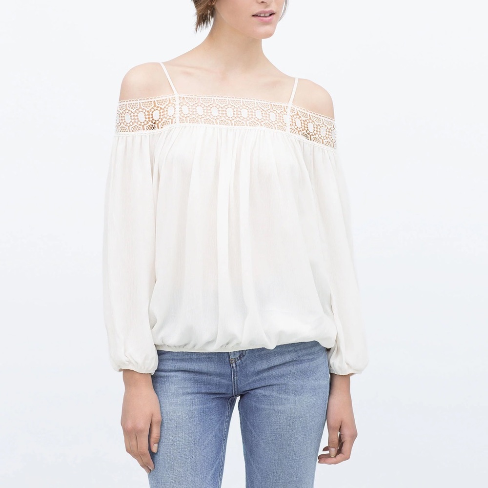 Zara off the shoulder top